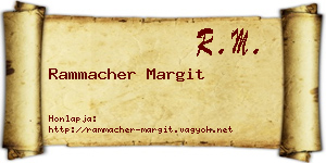 Rammacher Margit névjegykártya