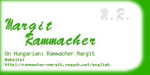 margit rammacher business card